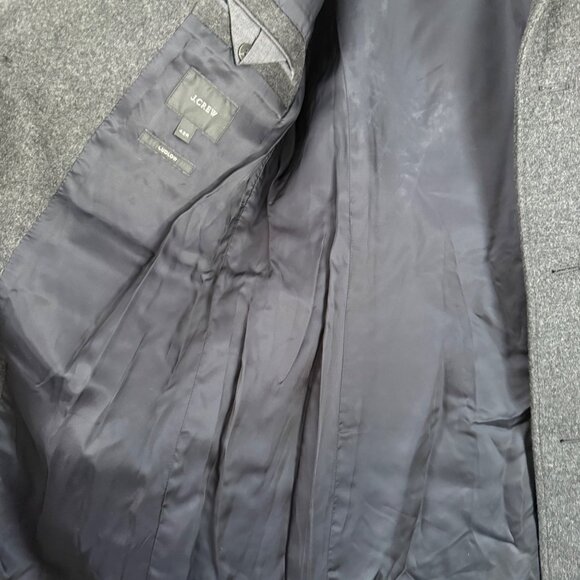 J Crew Wool Cashmere Ludlow Gray Long Line Top Coat Mens Size 42 Regular - Picture 5 of 7